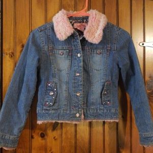 Girls fashion lined Jean jacket